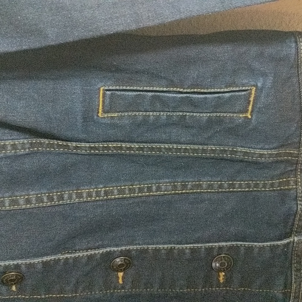 G.H. Bass Denim Jean Trucker Style Jacket sz XS - Picture 3 of 5